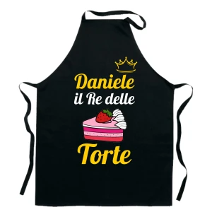 Grembiule da Cucina Personalizzabile con Nome Il Re delle Torte