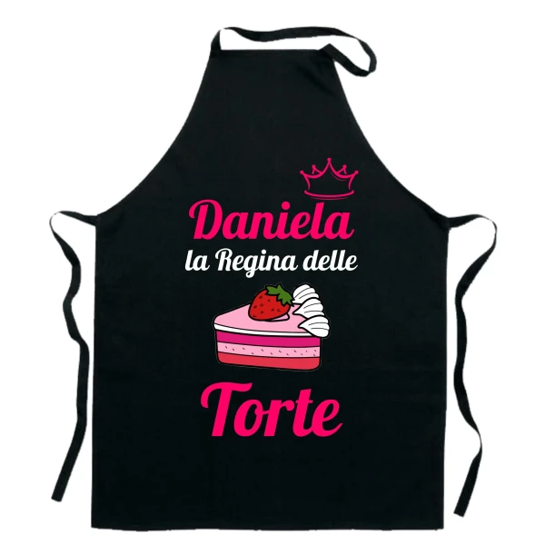 Grembiule da Cucina Personalizzabile con Nome La Regina delle Torte - immagine 2