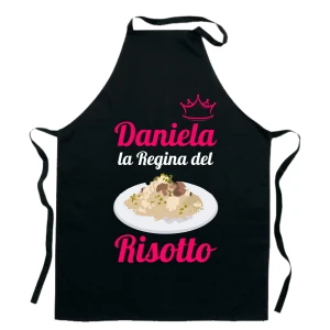 Grembiule da Cucina Personalizzabile con Nome La Regina del Risotto
