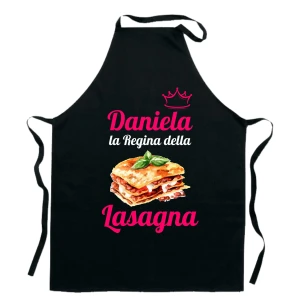 Grembiule da Cucina Personalizzabile con Nome La Regina della Lasagna