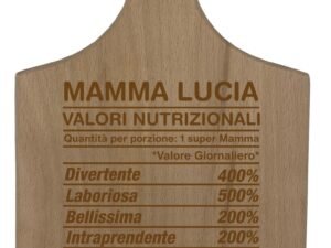 Tagliere Mamma PERSONALIZZABILE festa della mamma Valori nutrizionali Regalo Mamma