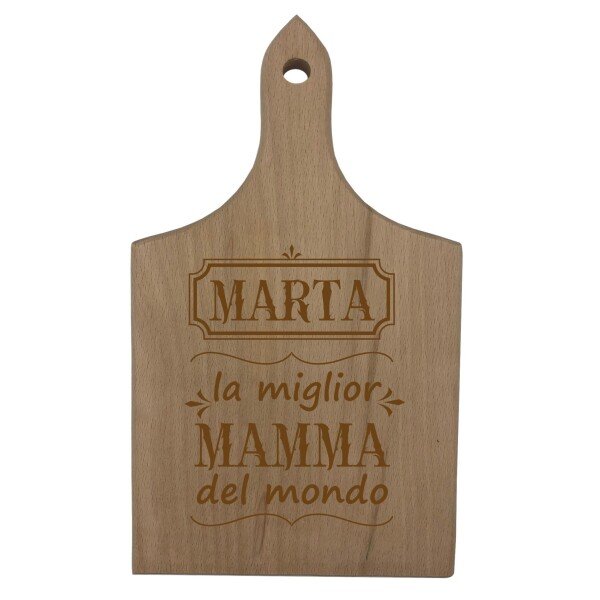 Tagliere Mamma PERSONALIZZABILE festa della mamma La miglior Mamma del Mondo Regalo Mamma