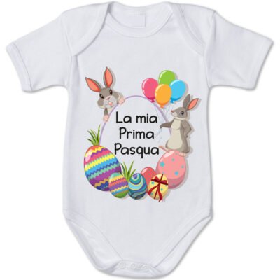 Body neonato Pasqua La mia prima pasqua Coniglietti Easter Idea Regalo Pasqua