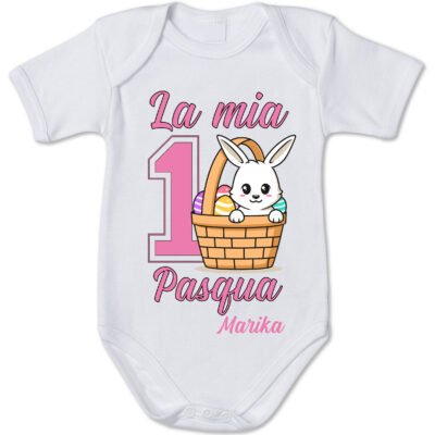 Body neonato PERSONALIZZABILE Pasqua femminuccia La mia 1^ pasqua Idea Regalo Pasqua