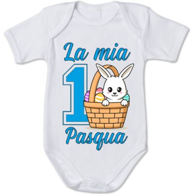 Body neonato Pasqua maschietto La mia 1^ pasqua Idea Regalo Pasqua