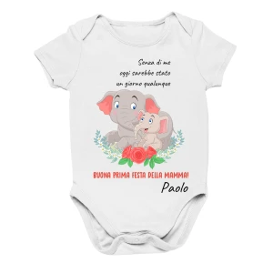 Body Mamma PERSONALIZZABILE neonato neonata Festa della Mamma Senza di me oggi sarebbe stato un giorno qualunque Idea Regalo Mamma