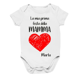 Body Mamma PERSONALIZZABILE neonato neonata Festa della Mamma Io e Papà La mia prima Festa della Mamma Idea Regalo Mamma