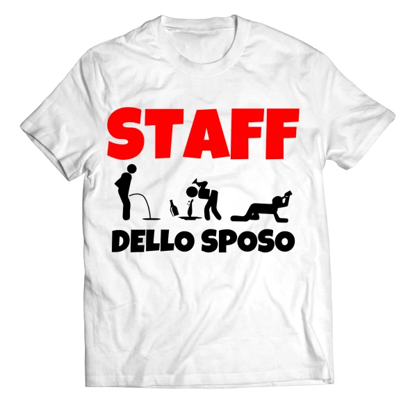 Pacchetto T-Shirt Magliette Addio al Celibato Lo Sposo ed il suo staff - immagine 4