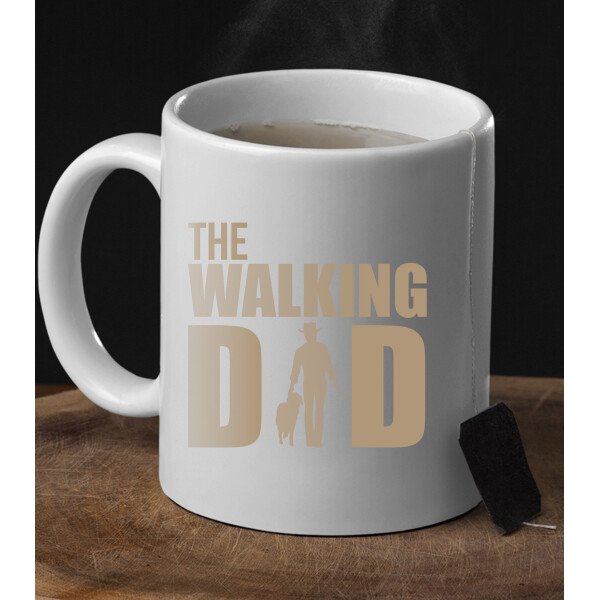 Tazza The Walking Dad Dog Maglietta ideale per gli Amanti dei cani Idea Regalo - immagine 5