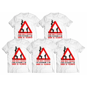 Pacchetto T-Shirt Magliette Addio al Celibato Siamo molto pericolosi stiamo festeggiando