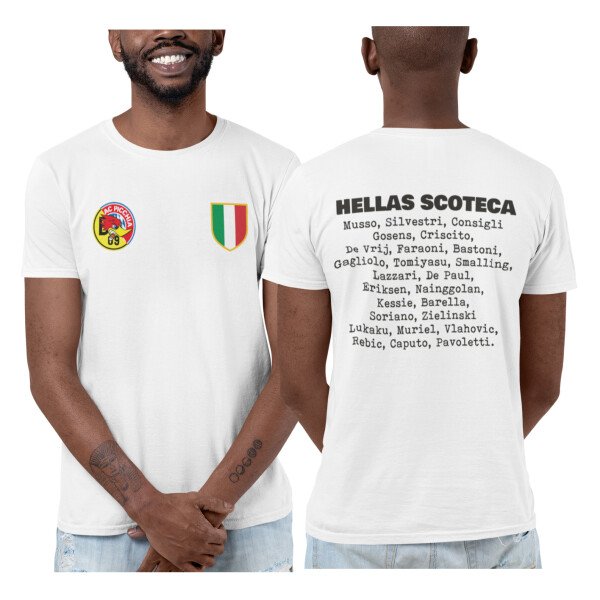 T-Shirt Maglietta Fantacalcio Celebrativa Personalizzabile con Logo e Rosa vincitrice - idea regalo Fantacalcio