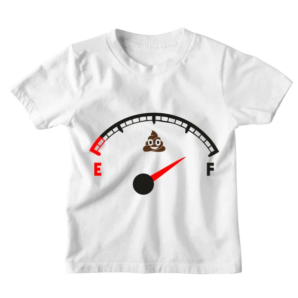 Tshirt Maglietta Bambina Bambino Divertente Livello di Cacca - Idea Regalo