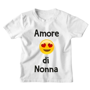 Tshirt Maglietta Bambina Bambino Divertente Emoji Nonna Amore di Nonna - Idea Regalo