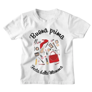 Tshirt Maglietta Bambino Bambina Divertente Mamma Buona Prima Festa della Mamma - Idea Regalo