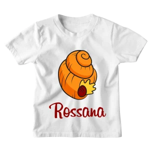 Maglietta Bambino Personalizzabile Conchiglia Animali Divertenti - personalizza con Il Nome del Tuo Bimbo o della Tua Bimba - Idea Regalo