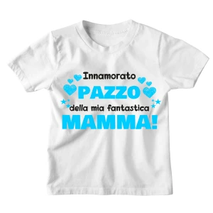 Maglietta Mamma Tshirt Bimbo Divertente Mamma Innamorato Pazzo della Mia Fantastica Mamma - Idea Regalo