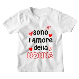 Maglietta Tshirt Bambino Bambina Divertenti Nonna Sono l'Amore della Nonna - Idea Regalo