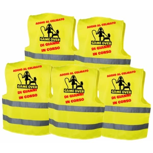 Pacchetto Gilet PERSONALIZZABILI Addio al Celibato in corso Game Over