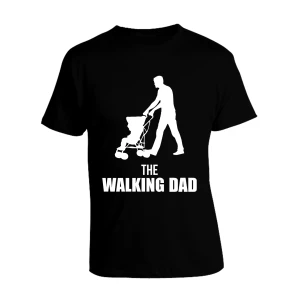 T-Shirt The Walking Dad Maglietta Papà Festa del Papà Idea Regalo Papà Figlio Passeggino