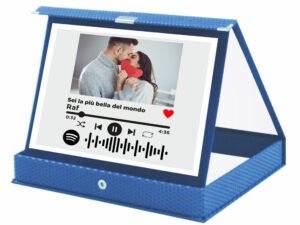 Targa Spoty Sanvalentino PERSONALIZZABILE con Foto e Titolo Canzone con Spoty codice Amore Innamorati Fidanzati Regalo Lui e Lei