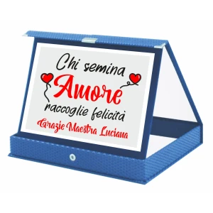 Targa Premio Maestra PERSONALIZZABILE Chi semina amore raccoglie felicità Regalo Maestra Fine Anno