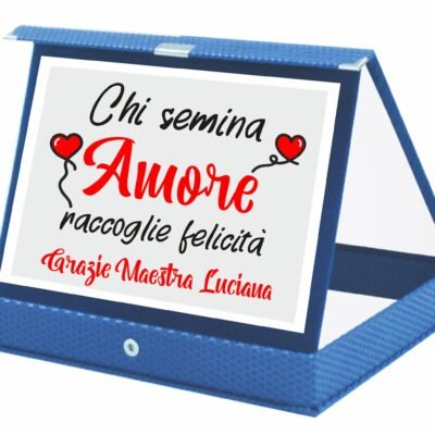 Targa Premio Maestra PERSONALIZZABILE Chi semina amore raccoglie felicità Regalo Maestra Fine Anno