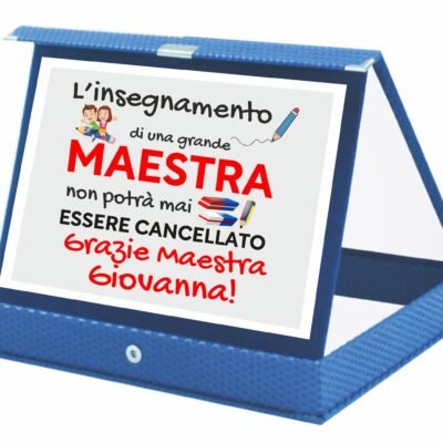 Targa Premio Maestra PERSONALIZZABILE L'insegnamento di una maestra non sarà mai cancellato Regalo Maestra Fine Anno