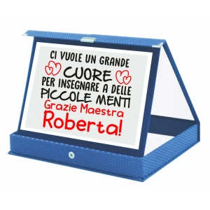 Targa Premio Maestra PERSONALIZZABILE Ci vuole un grande cuore per insegnare a delle piccole menti Regalo Maestra Fine Anno