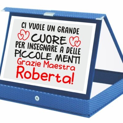 Targa Premio Maestra PERSONALIZZABILE Ci vuole un grande cuore per insegnare a delle piccole menti Regalo Maestra Fine Anno