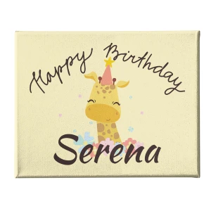 Quadro Tela Pittorica Canvas PERSONALIZZABILE col nome del tuo bimbo o della tua bimba - happy birthday - Disponibile nei formati 50x70 cm e 35x50 cm