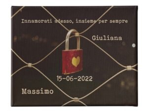 Quadro Tela Pittorica Canvas PERSONALIZZABILE Regalo Coppia SanValentino Innamorati Insieme per Sempre - Disponibile nei formati 50x70 cm e 35x50 cm