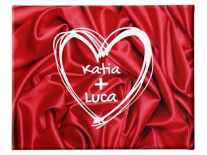 Quadro Tela Pittorica Canvas PERSONALIZZABILE Regalo Coppia SanValentino Innamorati Nome + Nome - Disponibile nei formati 50x70 cm e 35x50 cm