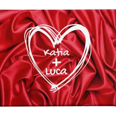 Quadro Tela Pittorica Canvas PERSONALIZZABILE Regalo Coppia SanValentino Innamorati Nome + Nome - Disponibile nei formati 50x70 cm e 35x50 cm