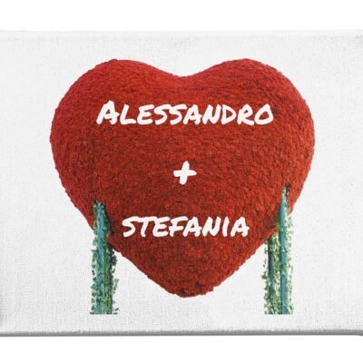Quadro Tela Pittorica Canvas PERSONALIZZABILE Regalo Coppia SanValentino Innamorati Cuore Love - Disponibile nei formati 50x70 cm e 35x50 cm