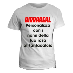 Tshirt PERSONALIZZABILE fantacalcio - personalizza con il nome della tua squadra e con i giocatori della tua rosa - maglietta divertente