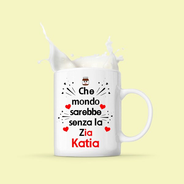 Tazza [personalizzabile] Che mondo sarebbe senza [inserisci il grado di parentela ed il nome] Mug 11OZ Idea Regalo Mamma Nonna Zia Madrina - immagine 3