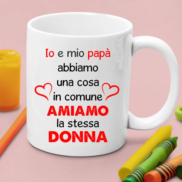 Tazza Mamma Io e papà amiamo la stessa donna Mug 11OZ Idea Regalo Mamma - immagine 4