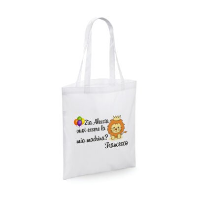 Shopping Bag Madrina madrina PERSONALIZZABILE Vuoi essere la mia madrina? Shopper Idea Regalo Madrina