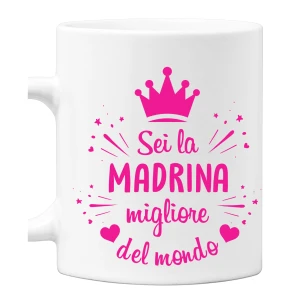 Tazza Madrina Migliore del Mondo Mug 11OZ Idea Regalo Madrina