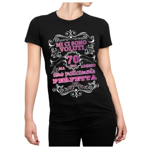 Tshirt Donna Compleanno 70 Anni Royal Mi ci sono voluti 70 Anni e sono perfetta - Idea Regalo maglietta simpatica