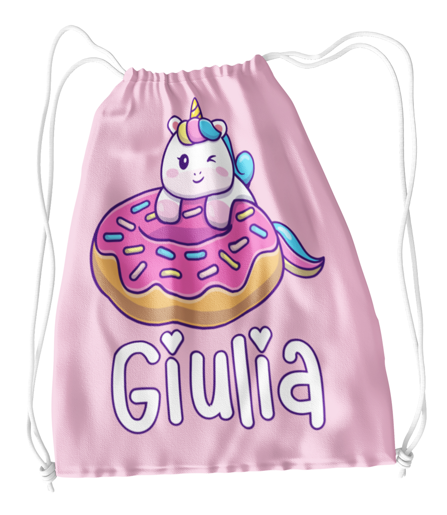 Sacca Ginnastica Unicorno Unicorn Personalizzata Personalizzabile Nome Bambino  Bambina - ColorFamily