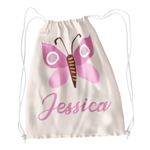 Sacca Ginnastica Farfalla Personalizzata Personalizzabile Nome Bambino Bambina