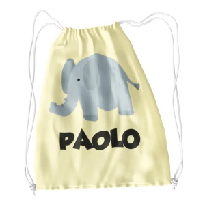 Sacca Ginnastica Elefante Personalizzata Personalizzabile Nome Bambino Bambina