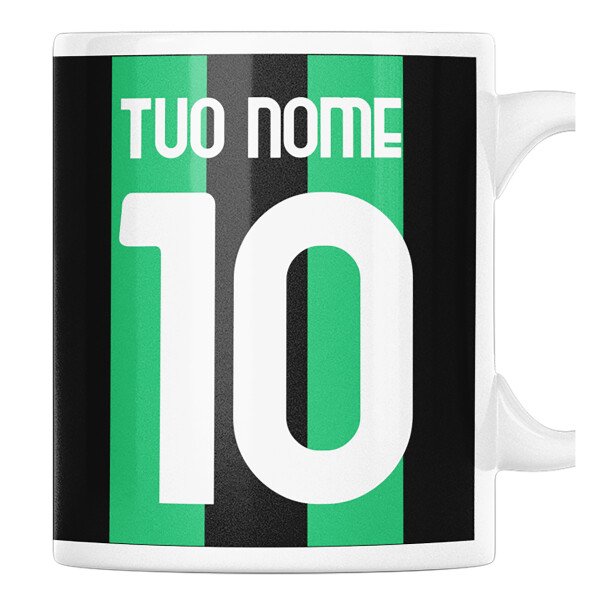 Tazza Mug PERSONALIZZA NOME E NUMERO neroverde tifoso Regalo Calcio