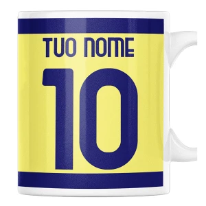 Tazza Mug PERSONALIZZA NOME E NUMERO gialloblu canarini tifoso Regalo Calcio