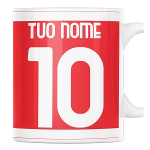 Tazza Mug PERSONALIZZA NOME E NUMERO biancorosso umbro tifoso Regalo Calcio