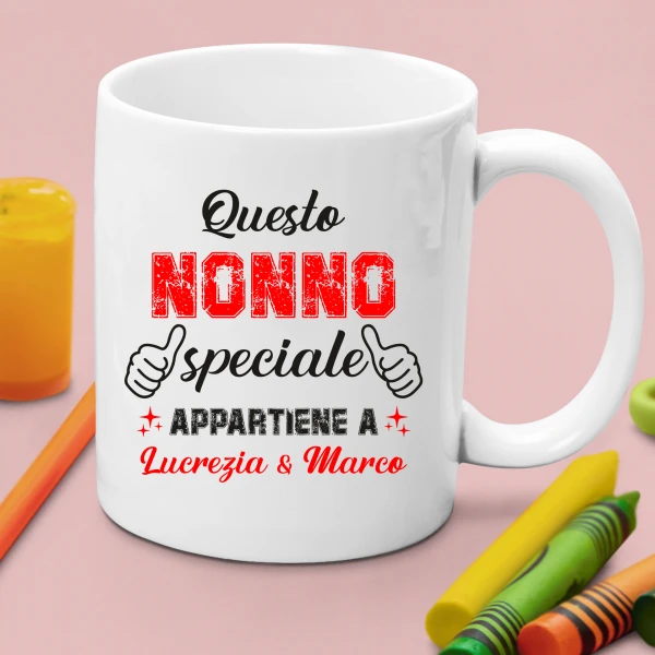 Nonno PERSONALIZZABILE Questo nonno speciale appartiene a (nome nipoti) Idea regalo Nonni Mug 11OZ - immagine 3