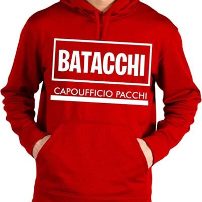 Felpa Batacchi Capoufficio pacchi felpa con cappuccio film cult anni 80