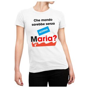 Thedifferent T-Shirt Donna 'Ho Due Ruoli: Mamma E Nonna' - Cotone Morbido, Idea Regalo Festa Della Mamma