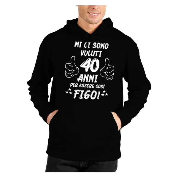 Felpa Compleanno 40 Anni Uomo Mi ci sono voluti 40 anni per essere così Idea Regalo Compleanno Felpa con cappuccio